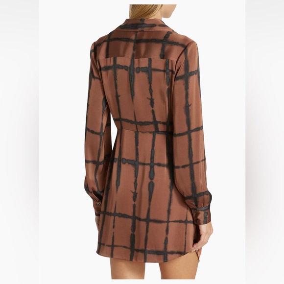 EUC : worn 1x : Jonathan Simkhai Sofia Shibori Charmeuse Dress :: soft clay - Picture 3 of 7